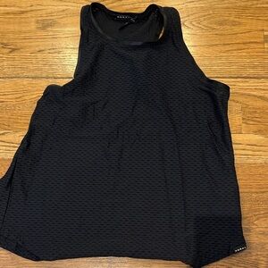 Koral Black Textured Tank Top